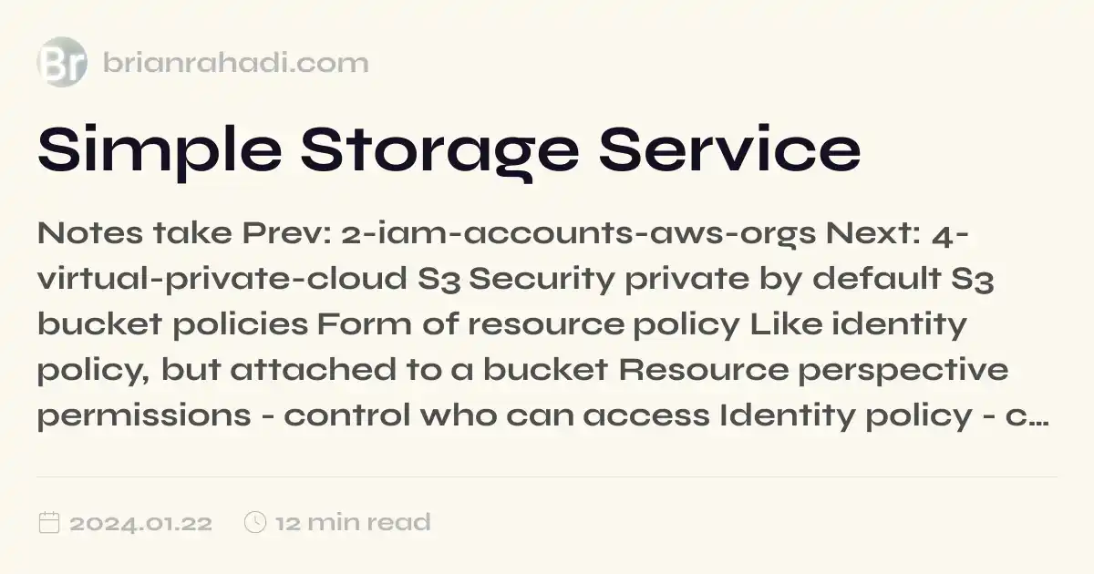 Simple Storage Service